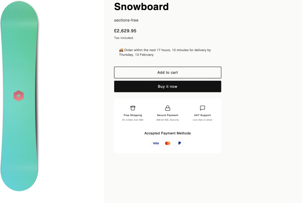 Trust Box and Payment Icons