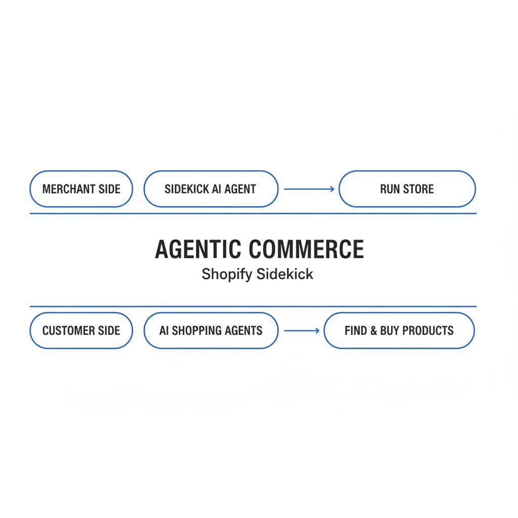 ¿Qué es el comercio agéntico de Shopify Sidekick?