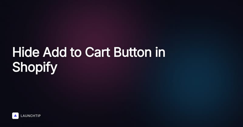 How to Hide the Add to Cart Button on Specific Products in Shopify