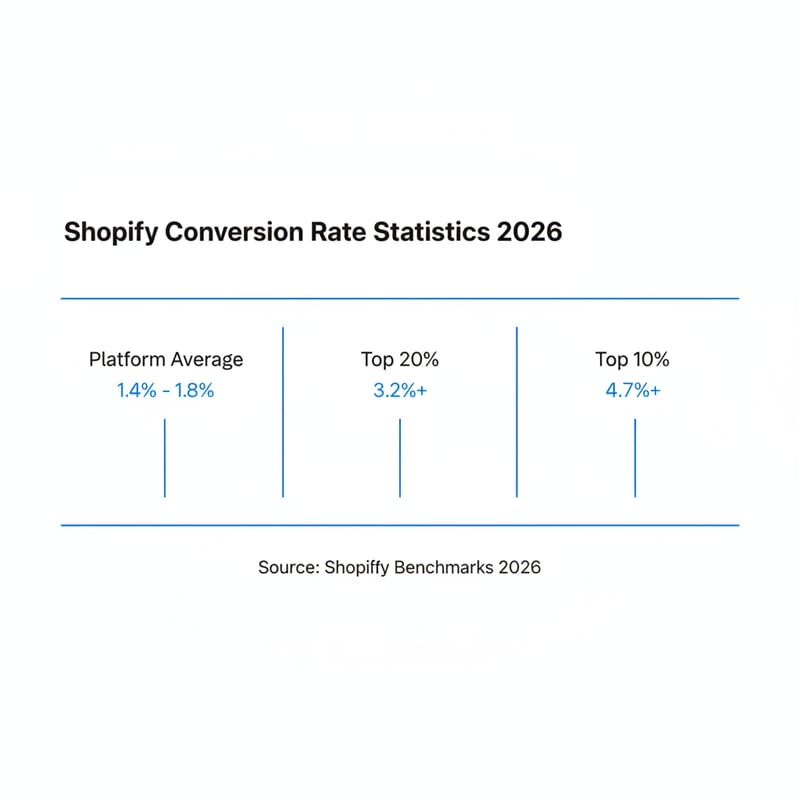 What are the latest Shopify conversion rate statistics for 2026?