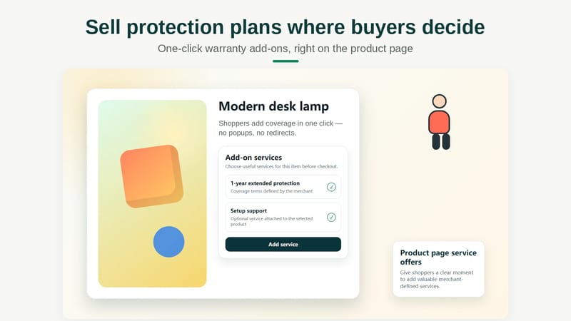 Sell warranty add-ons before checkout on Shopify