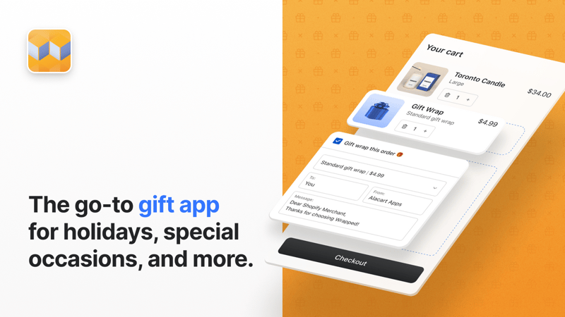 Shopify gift wrapping and gift message options displayed in a storefront
