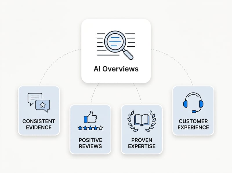 How do AI Overviews choose which brands to surface?