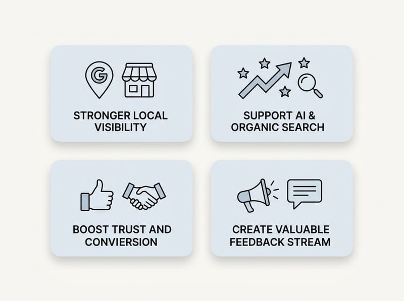 What are the benefits of a multi-platform review presence?