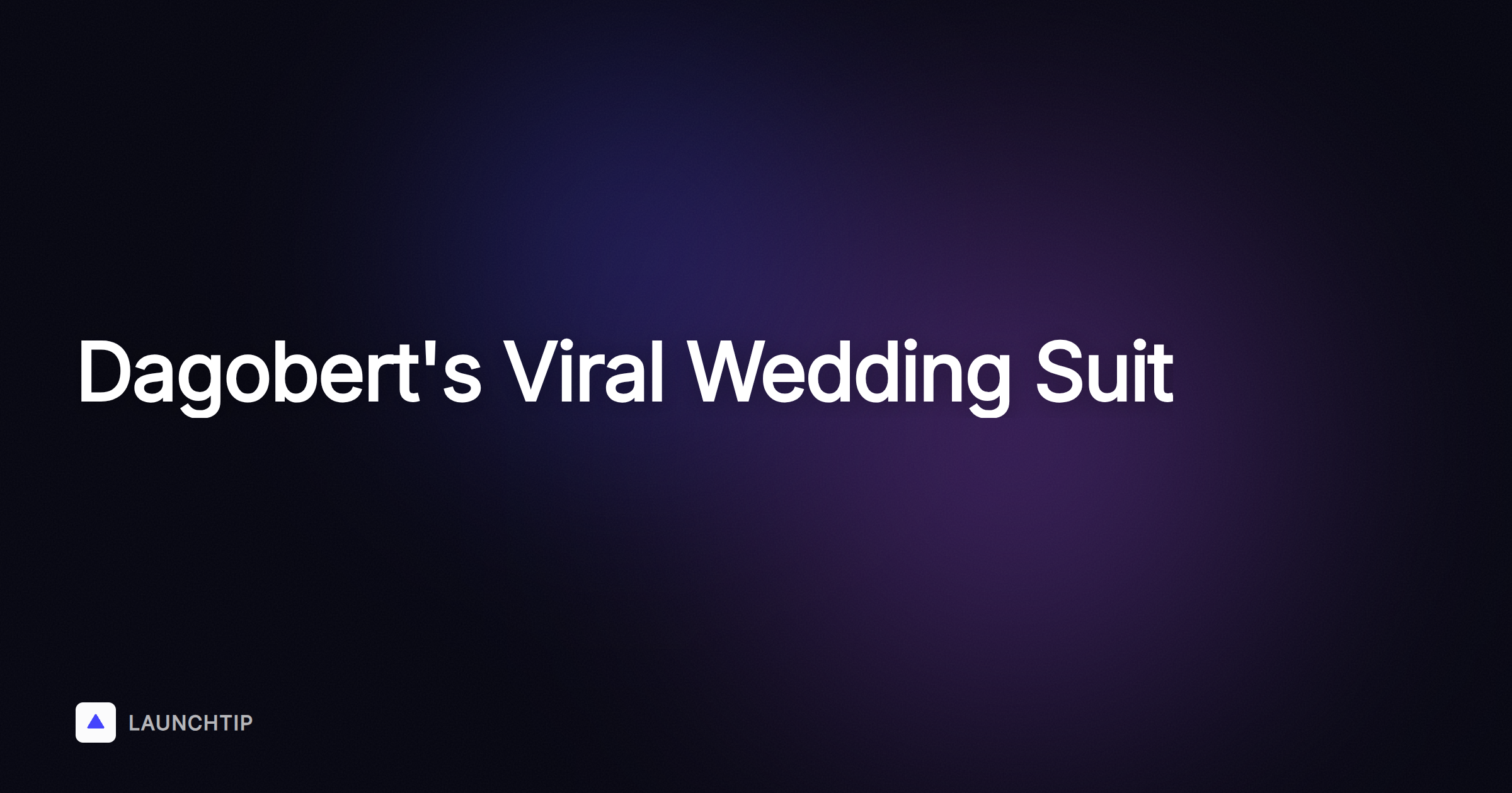 We Sponsored Dagobert’s Wedding Suit That Broke the Internet (And Here’s Why)