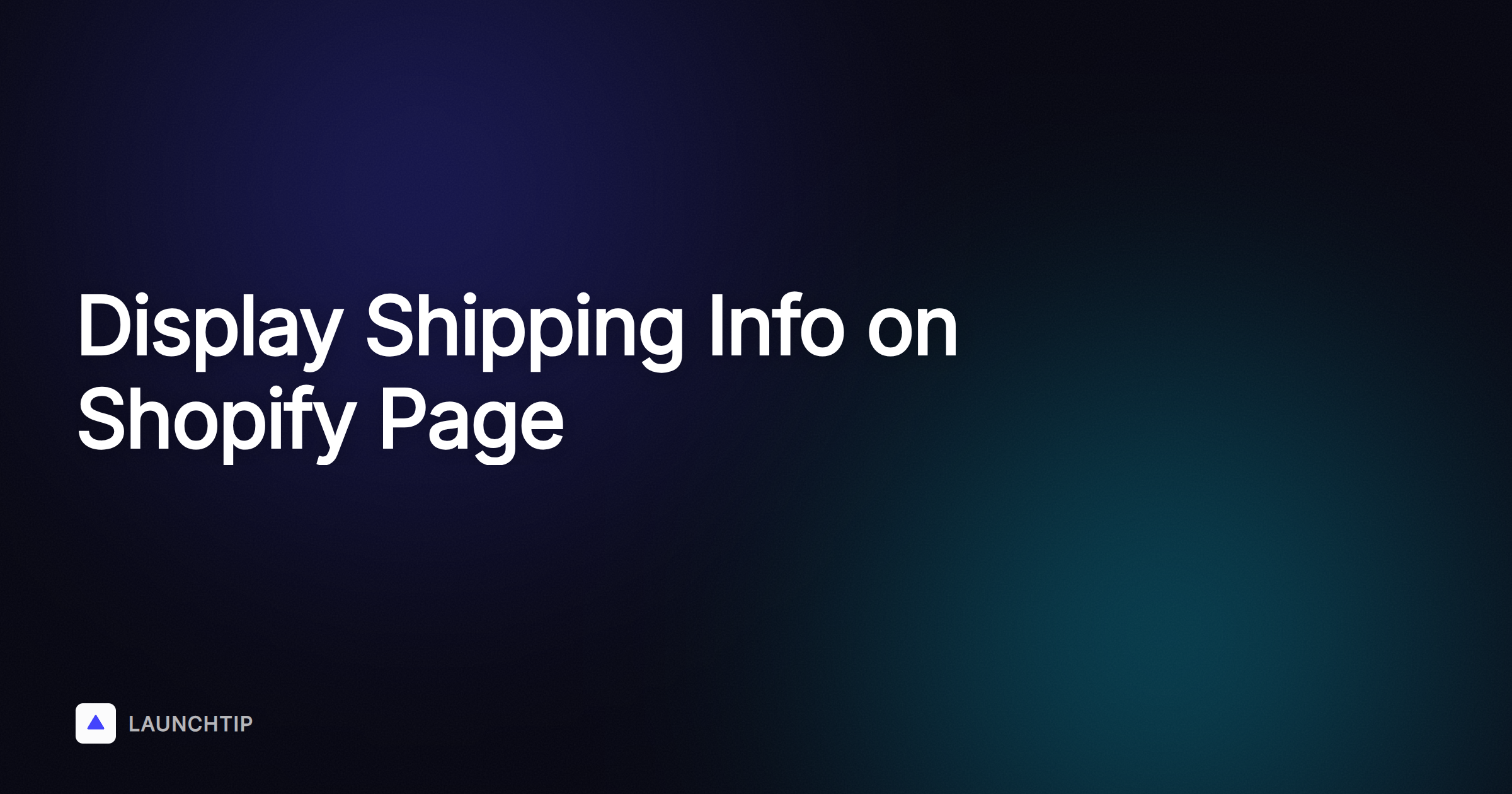 Comment afficher la livraison sur la page produit dans Shopify