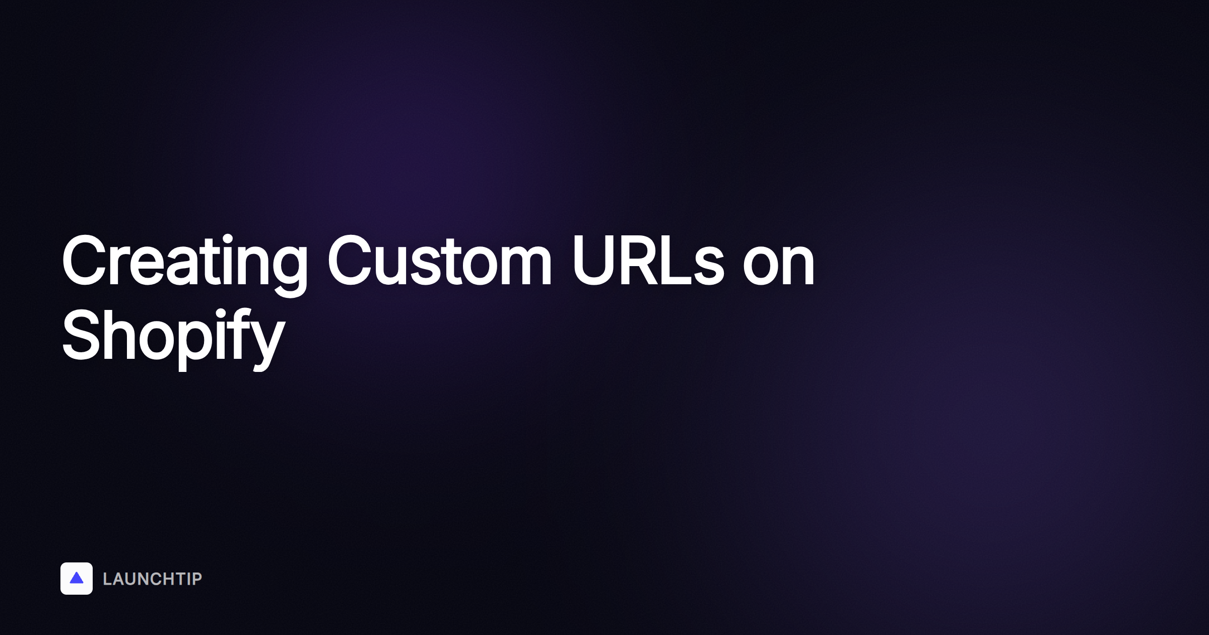 Cómo crear URLs personalizadas en Shopify