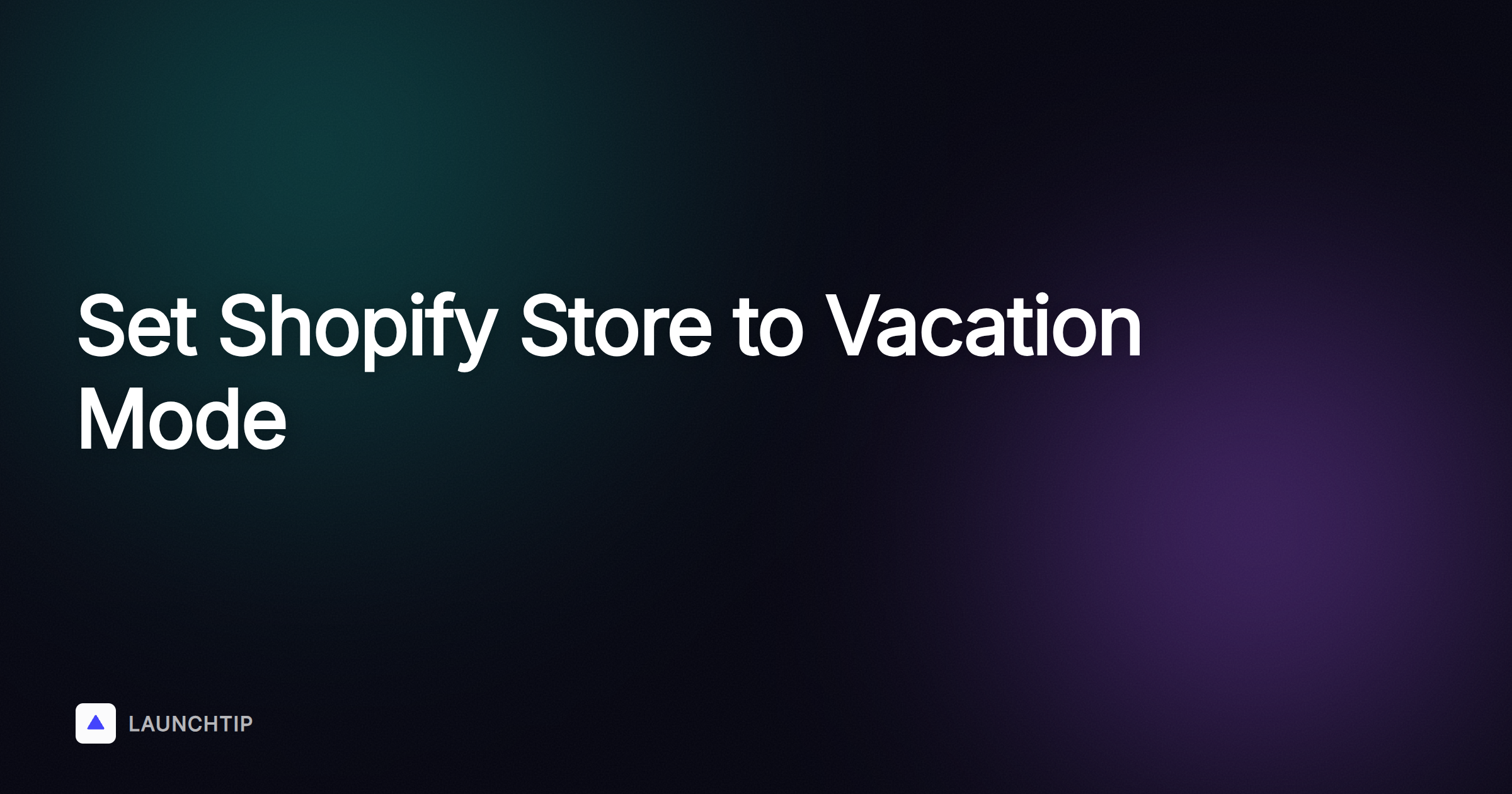 Comment activer le mode vacances pour votre boutique Shopify