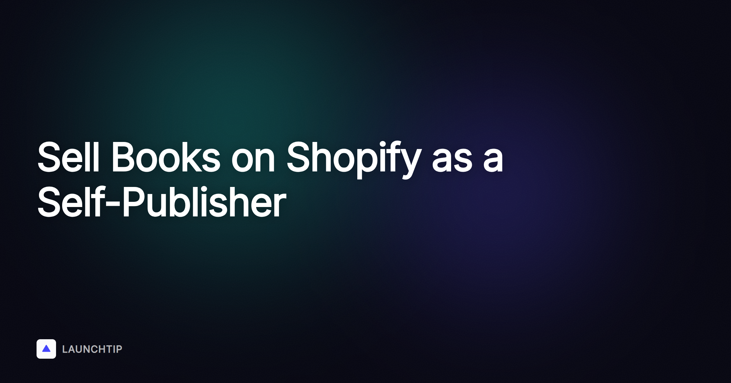 How to Sell Books as a Self Publisher on Shopify in 2026
