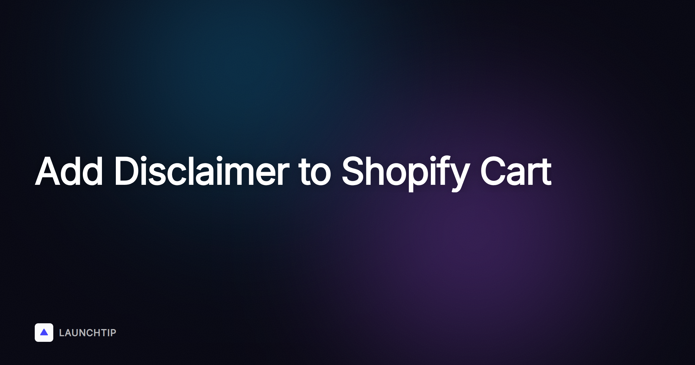 How to Add a Disclaimer to the Cart on a Shopify Store