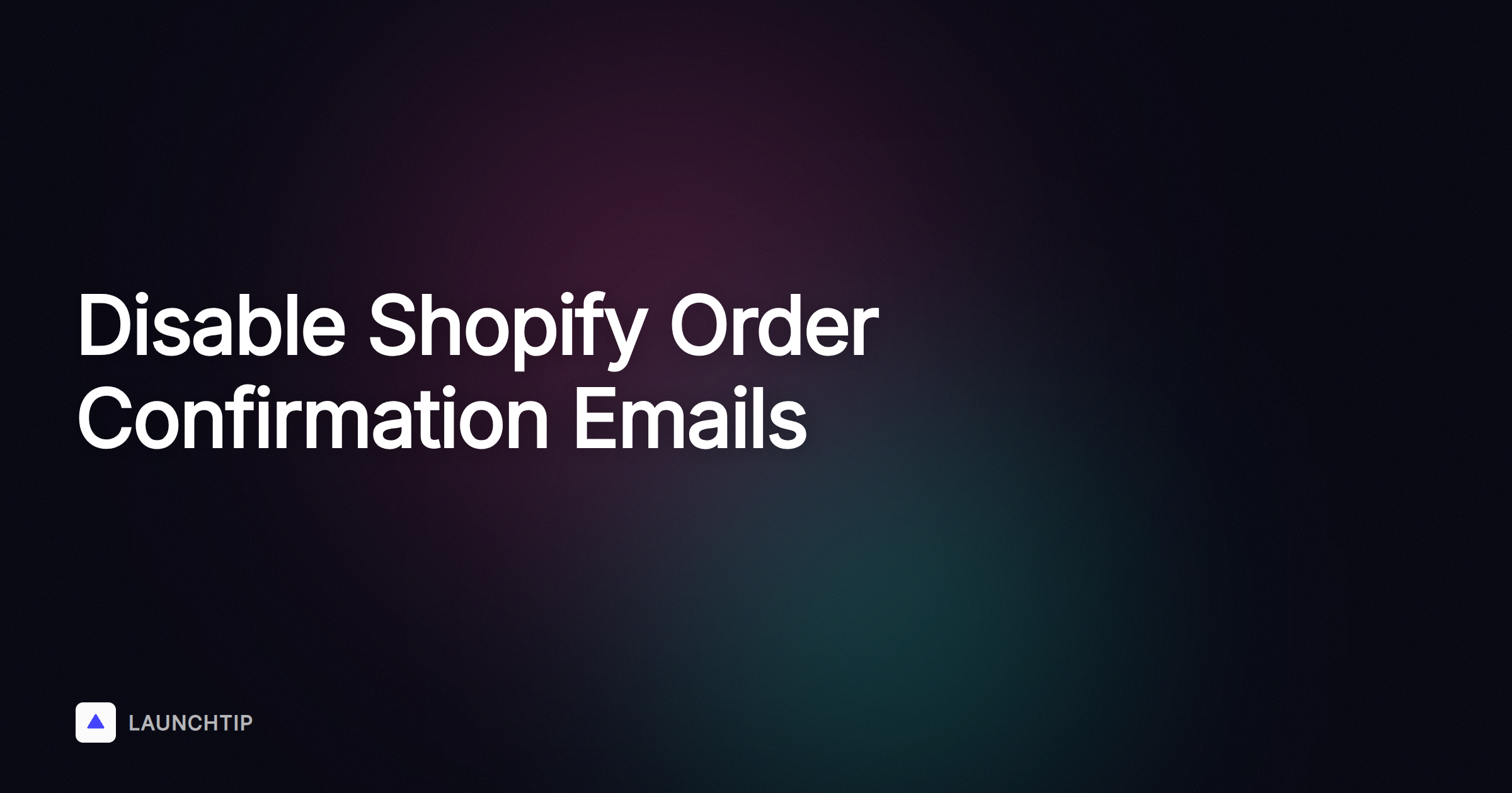 How to Disable Order Confirmation in Shopify Settings