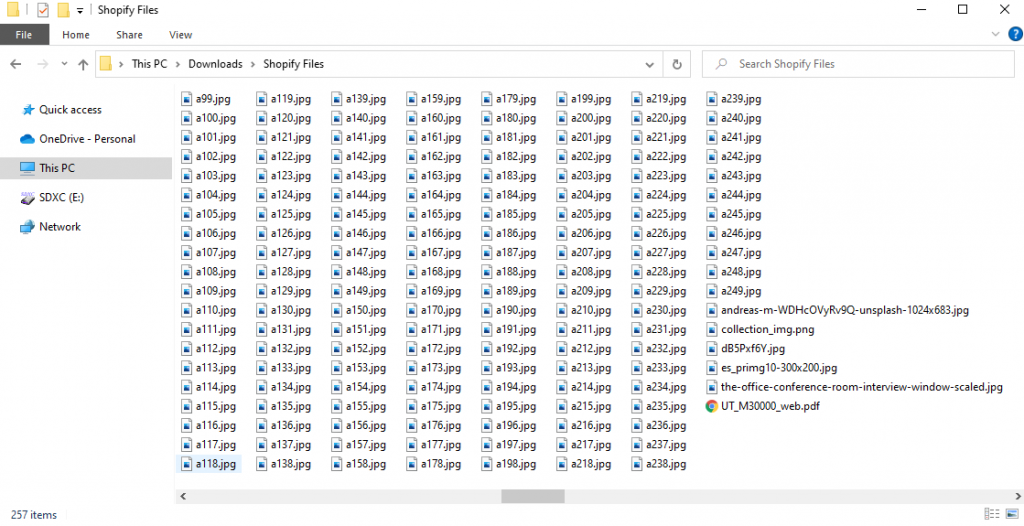 Matrixify Shopify Files export workflow
