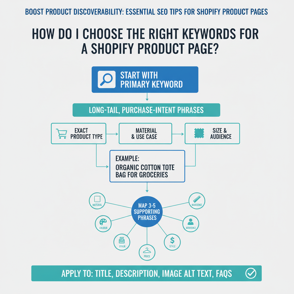Wie wähle ich die richtigen Keywords für eine Shopify-Produktseite aus?