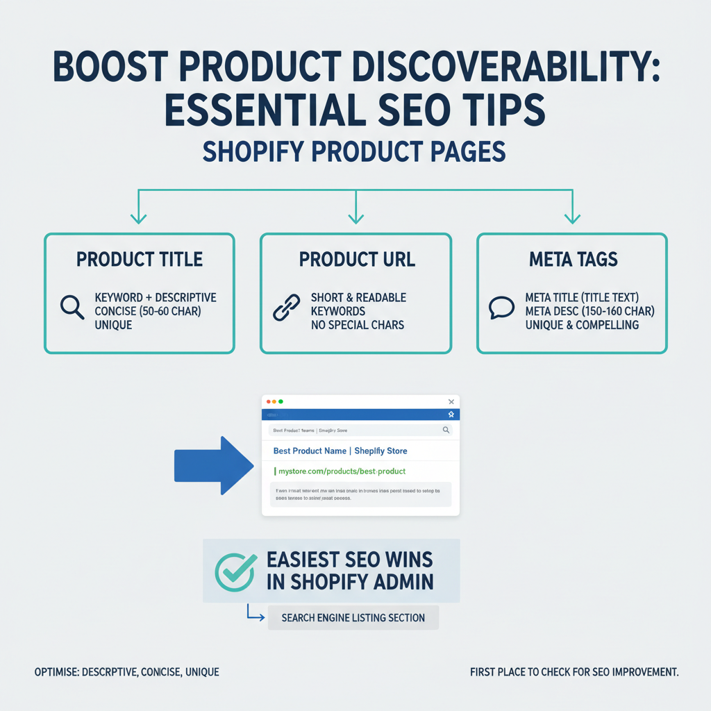 Wie optimiere ich Shopify-Produkttitel, URLs und Meta-Tags?