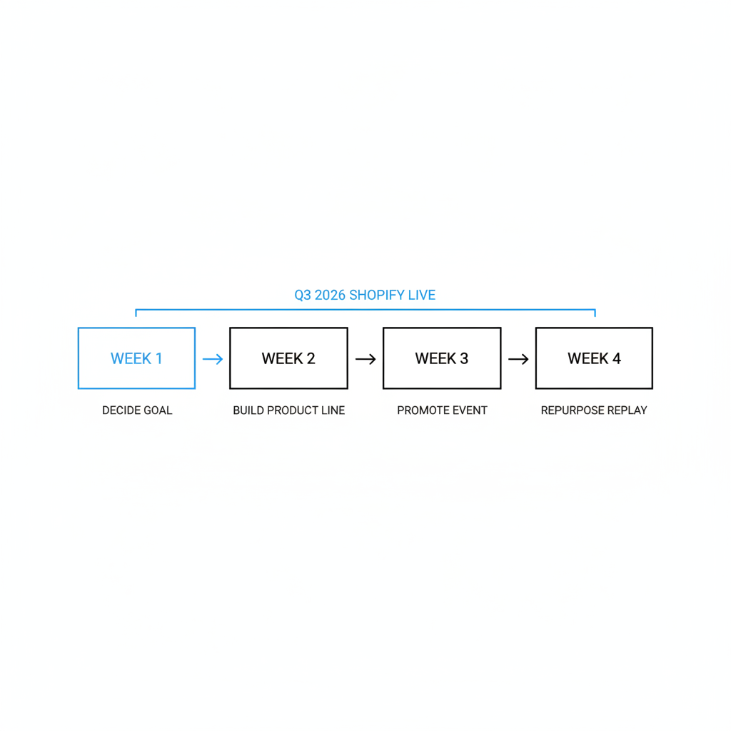 ¿Cómo planifico un evento de live shopping en Shopify para el T3 de 2026?
