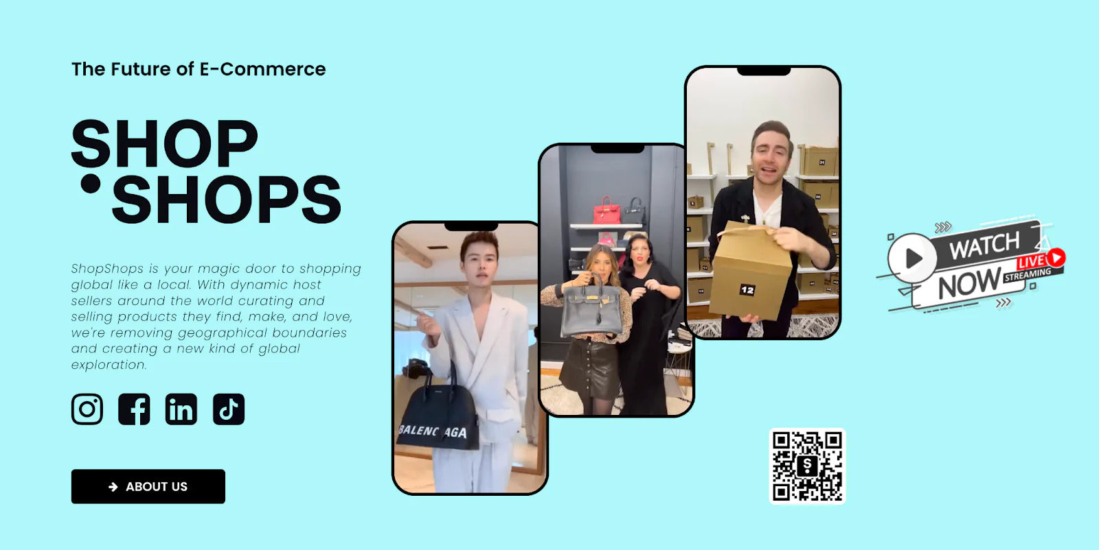 Ejemplo de contenido de live shopping en Shopify