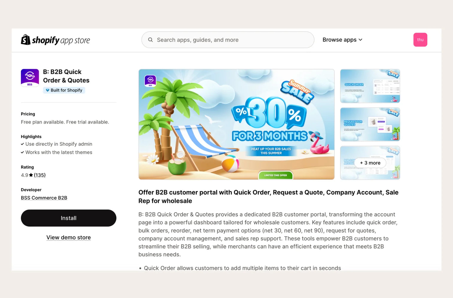 Illustration eines Shopify B2B-Portal-Konzepts