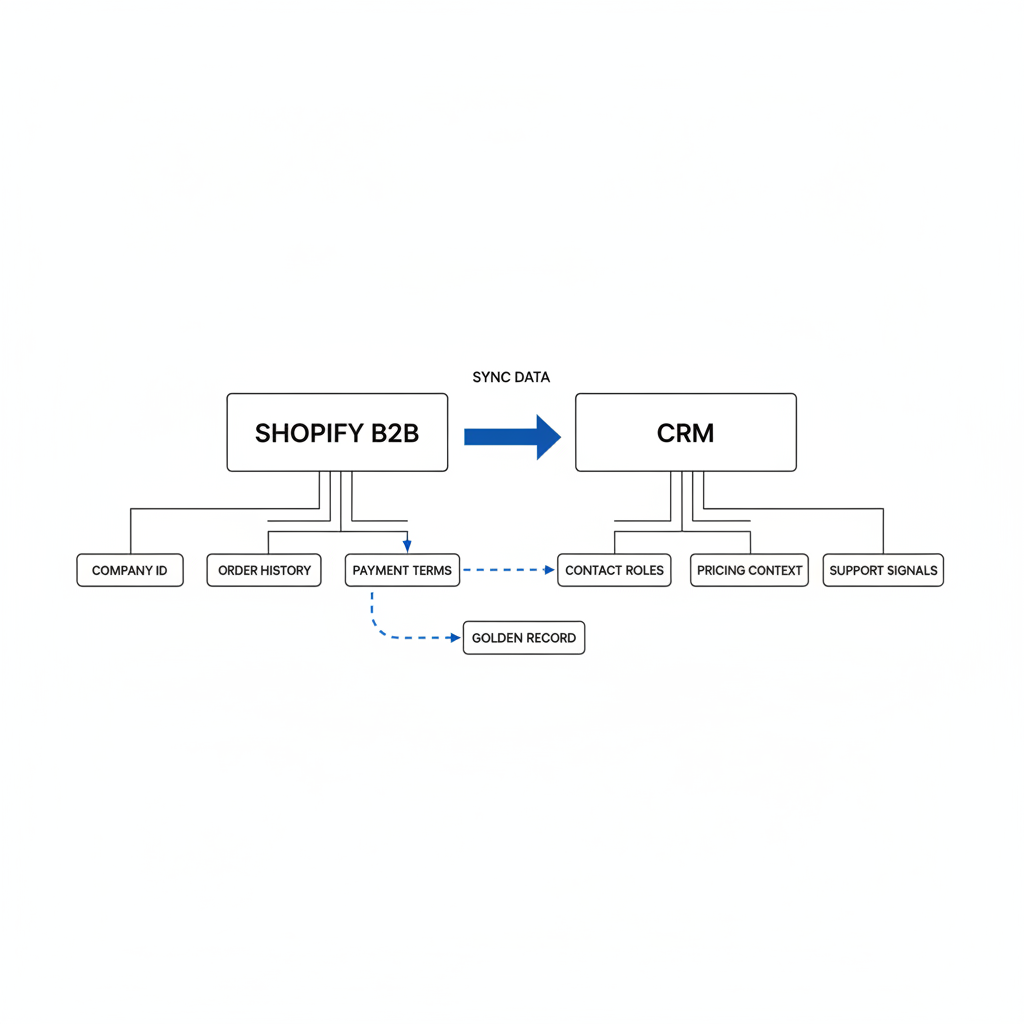 Quelles données mon CRM doit-il synchroniser avec Shopify pour l’efficacité B2B ?