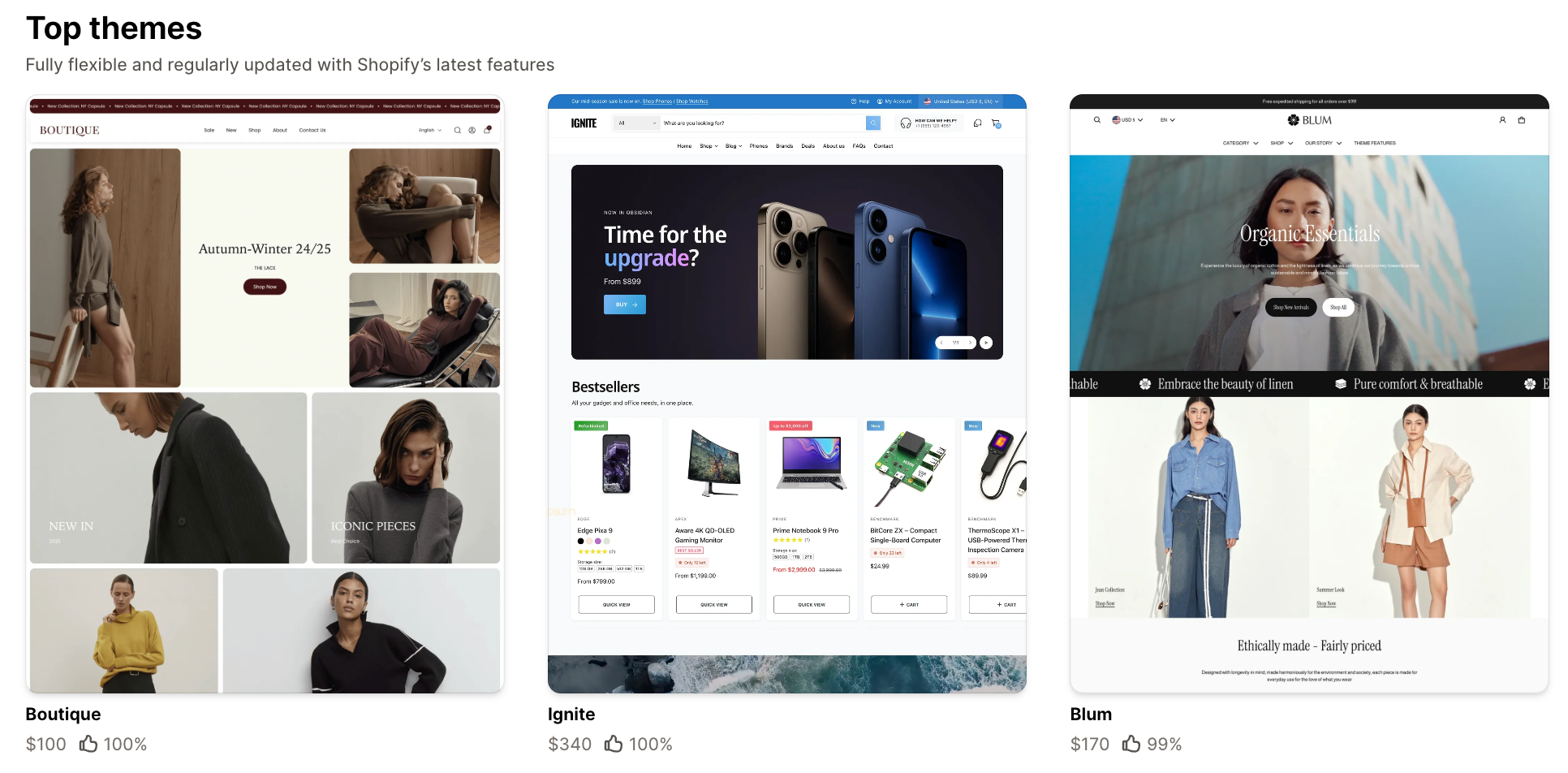 Opzioni di personalizzazione dei temi Shopify nel 2026