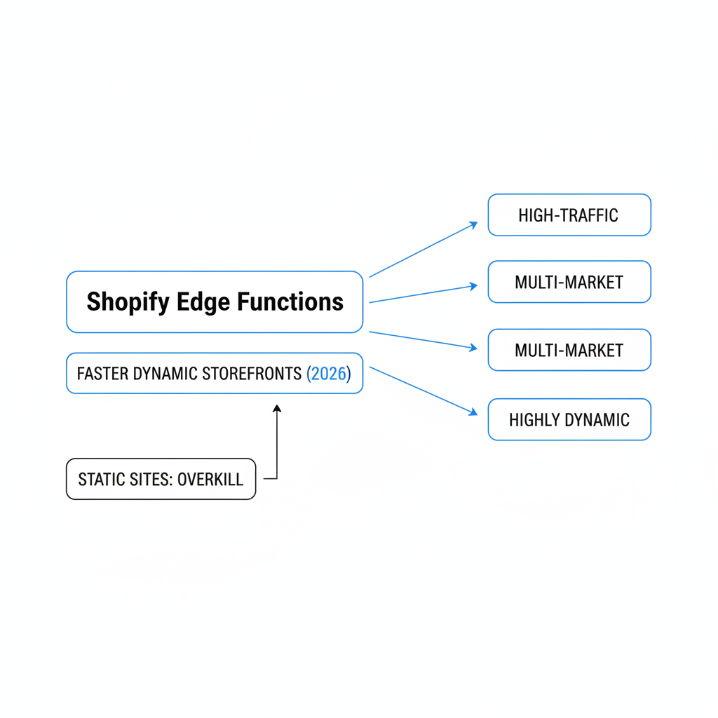 ¿Qué escaparates se benefician más de las funciones edge de Shopify?
