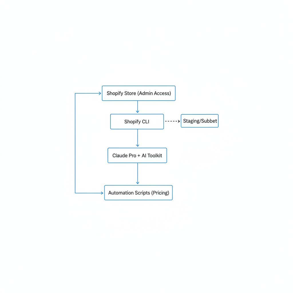 How do I set up Shopify automation Claude scripts for pricing tasks?