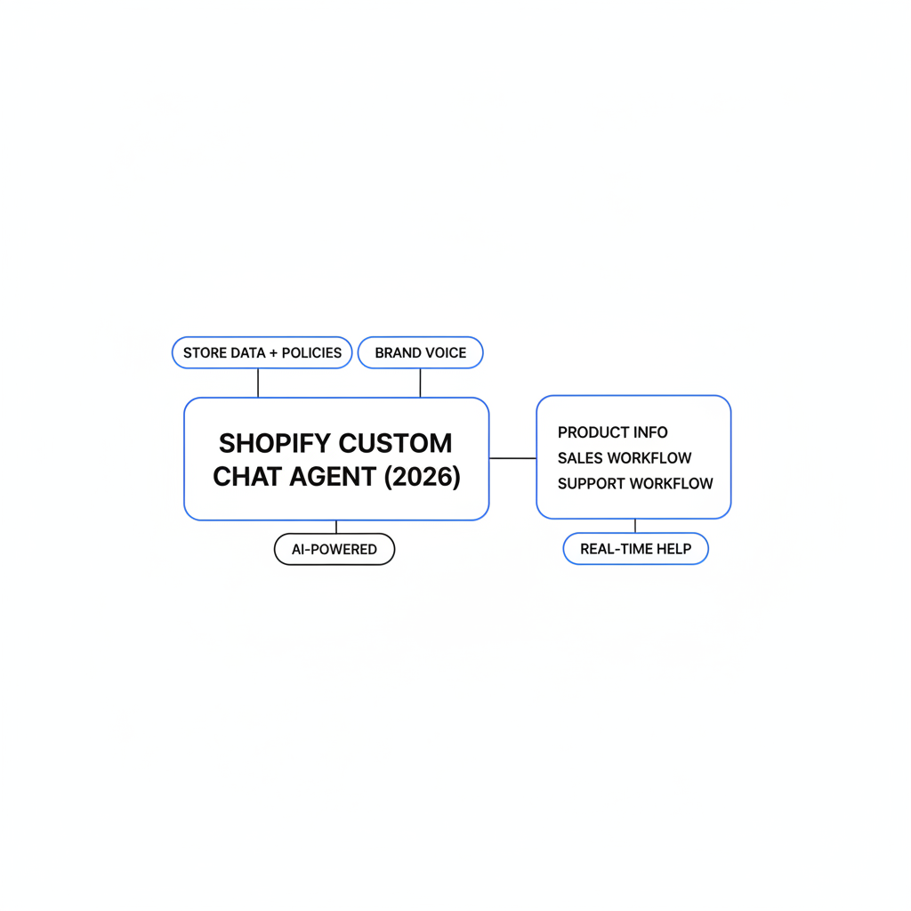 What are Shopify custom chat agents in 2026?