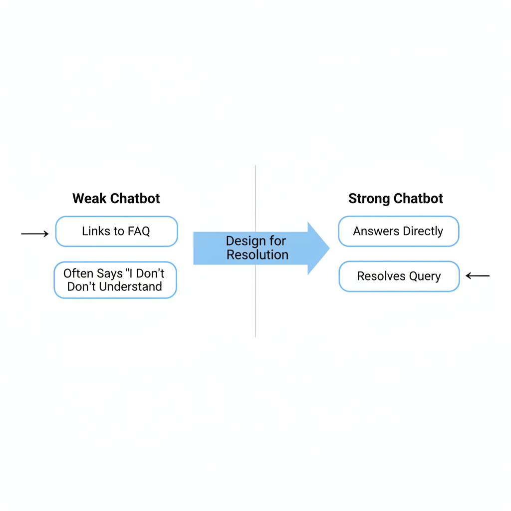 How do I make sure the chatbot resolves queries instead of just deflecting them?