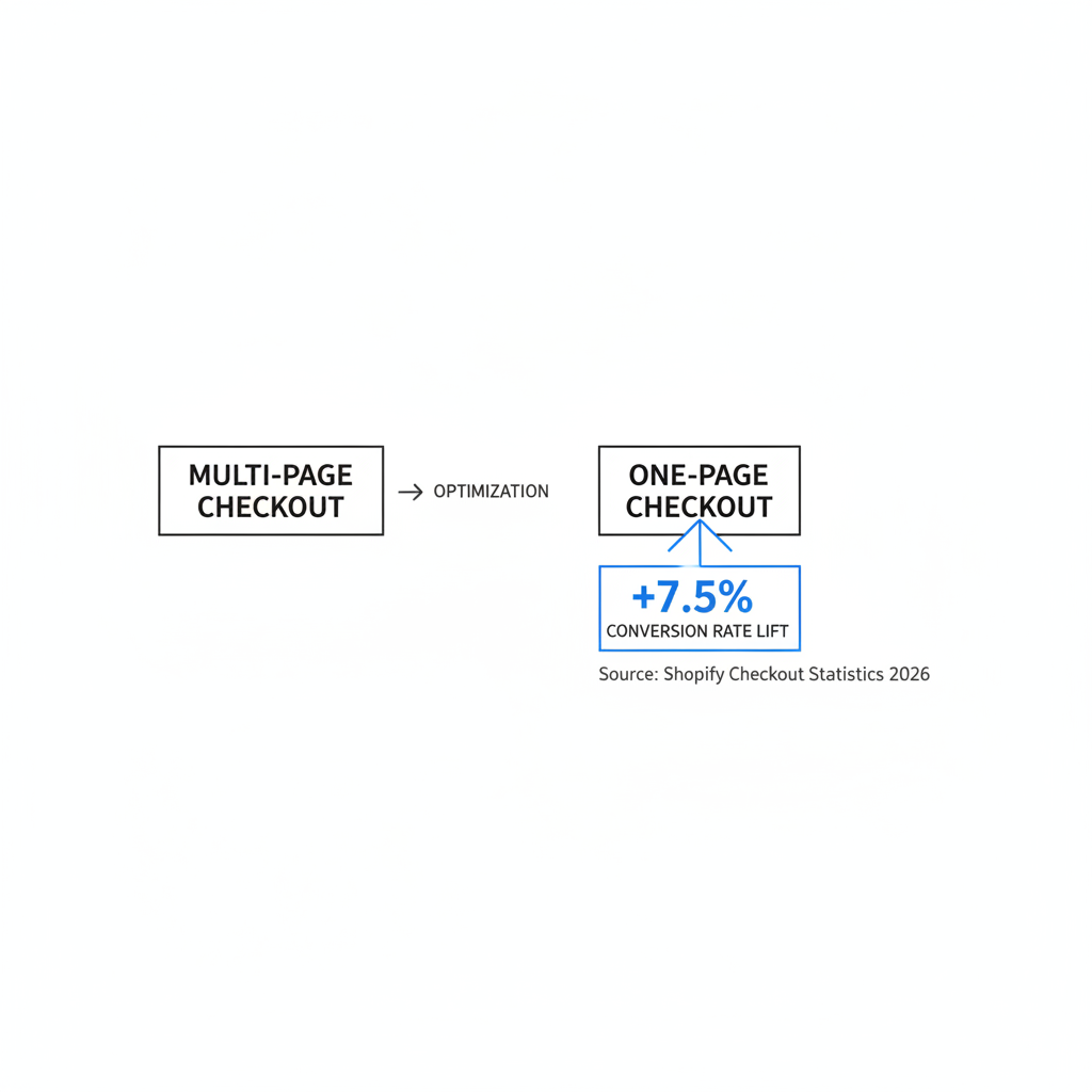 Hoeveel verbetert one-page checkout de Shopify-conversieratio's?