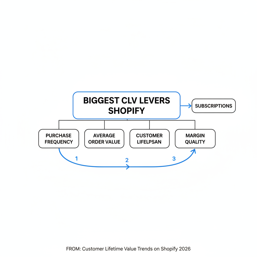 What are the biggest levers that increase CLV on Shopify?