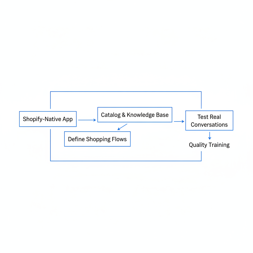 What is the best way to set up a Shopify chat agent personal shopper?