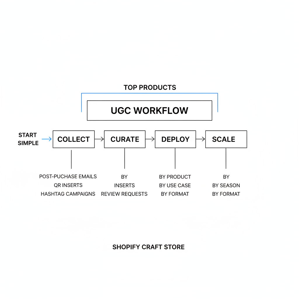 Come imposto un flusso di lavoro UGC per uno store artigianale Shopify?