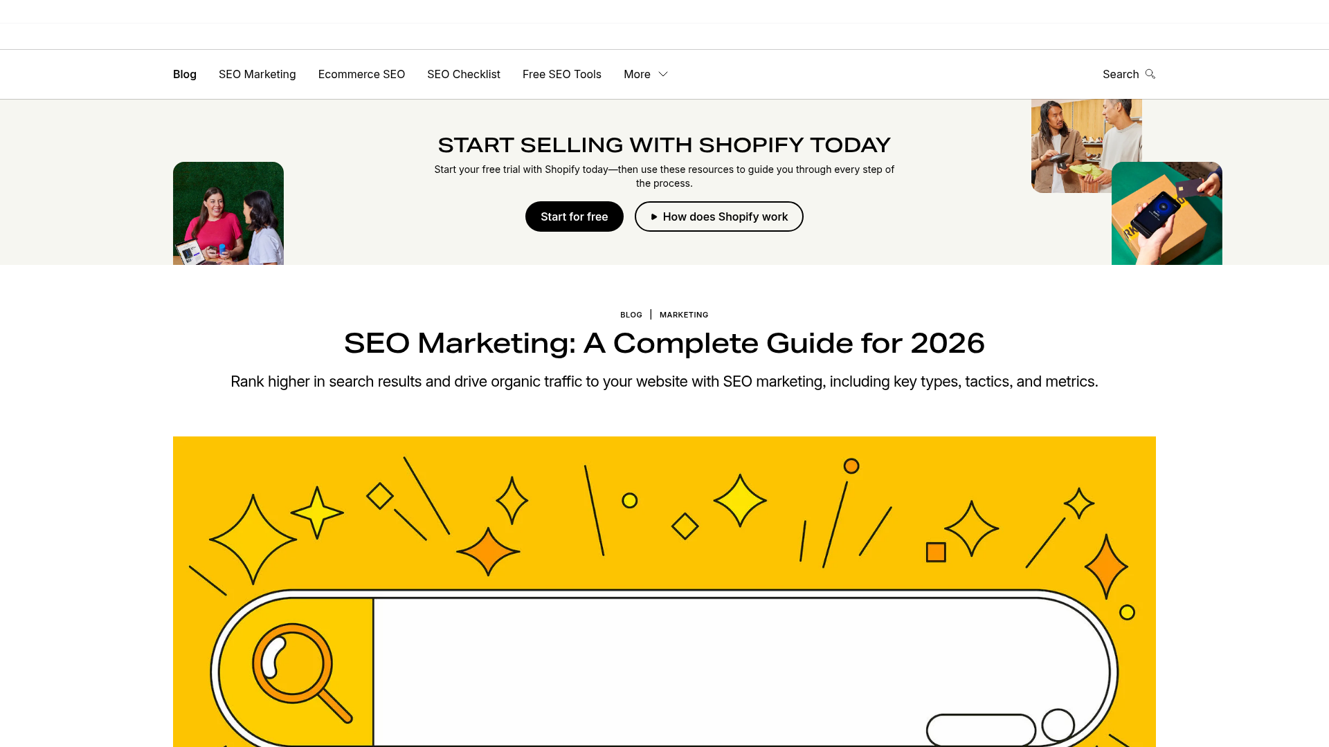 Screenshot von Shopify-SEO-Marketing-Content