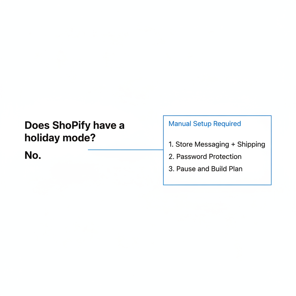 A Shopify tem um modo de feriado?