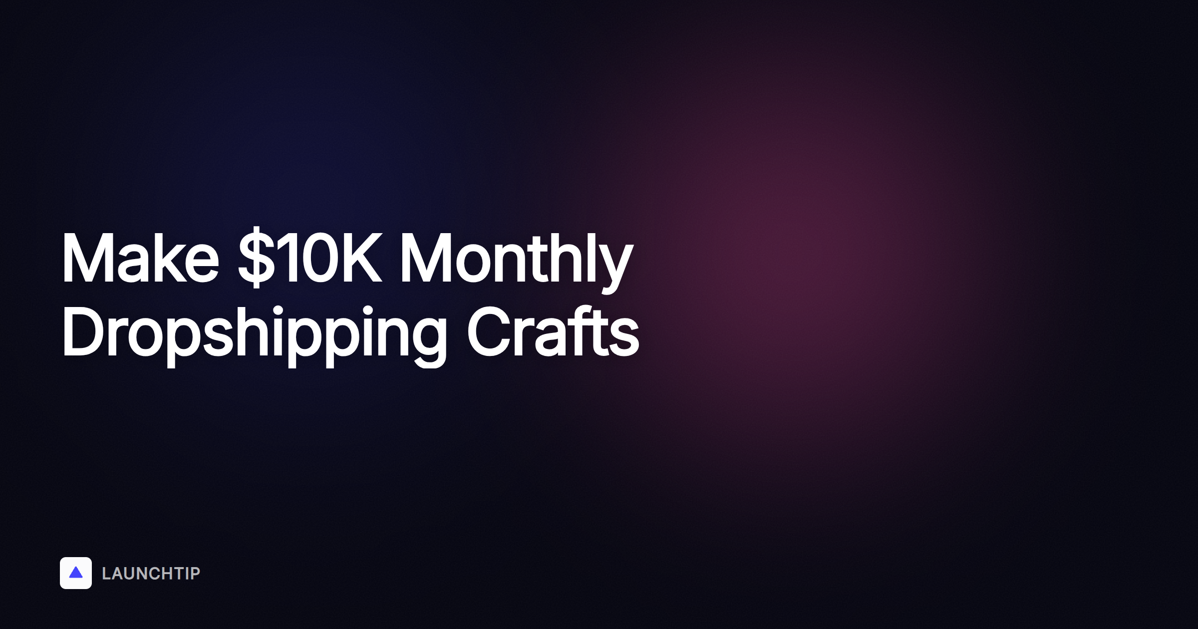 你能在 Shopify 上代发手工用品做到每月赚 10,000 美元吗？