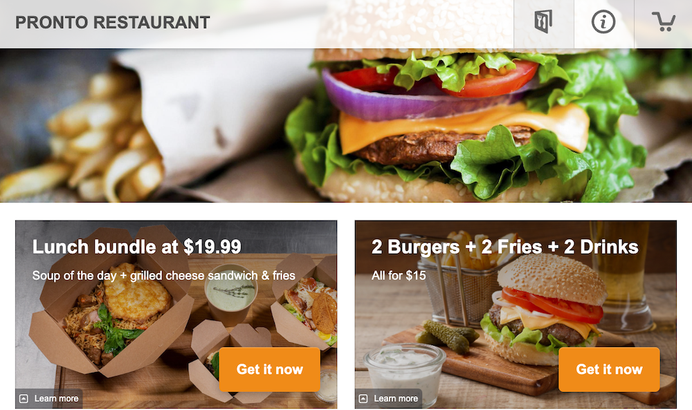 Restaurant upselling examples for menu add-ons