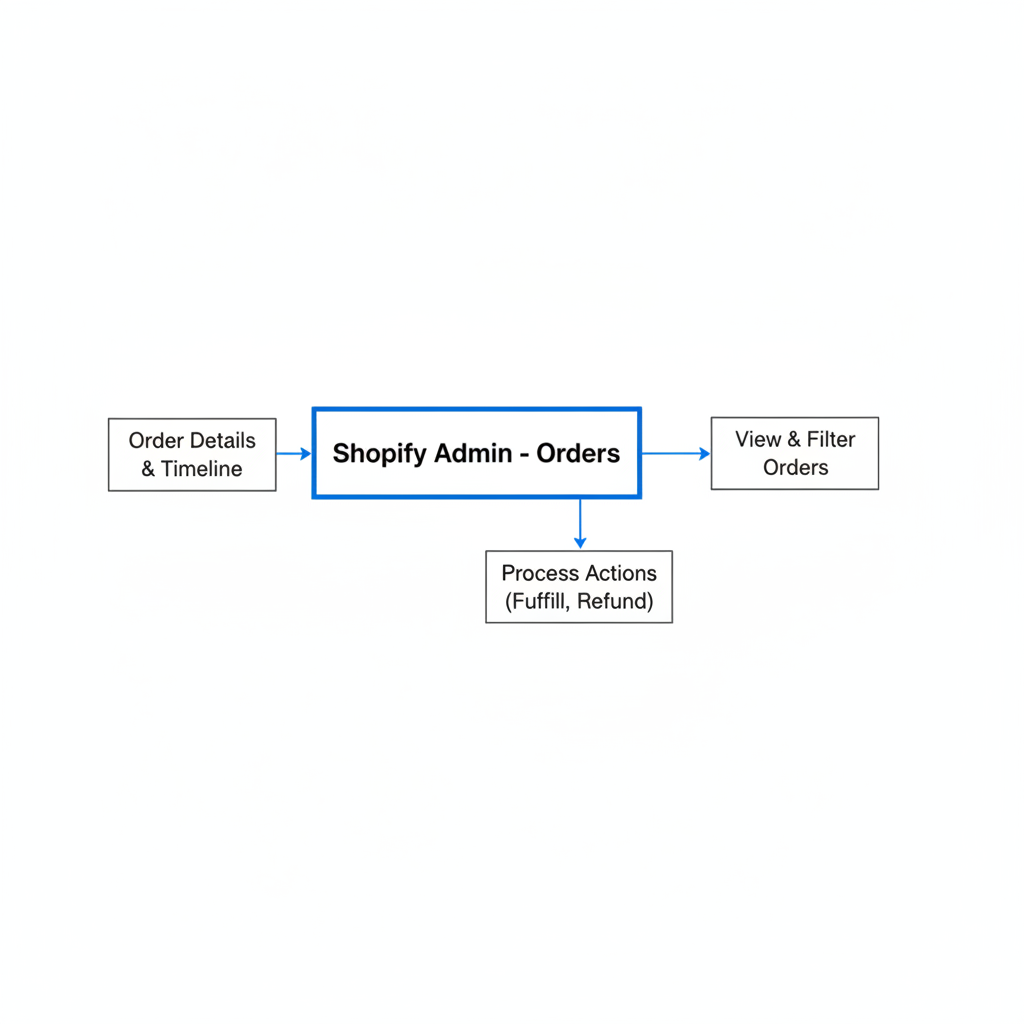 How do I manage orders in Shopify?
