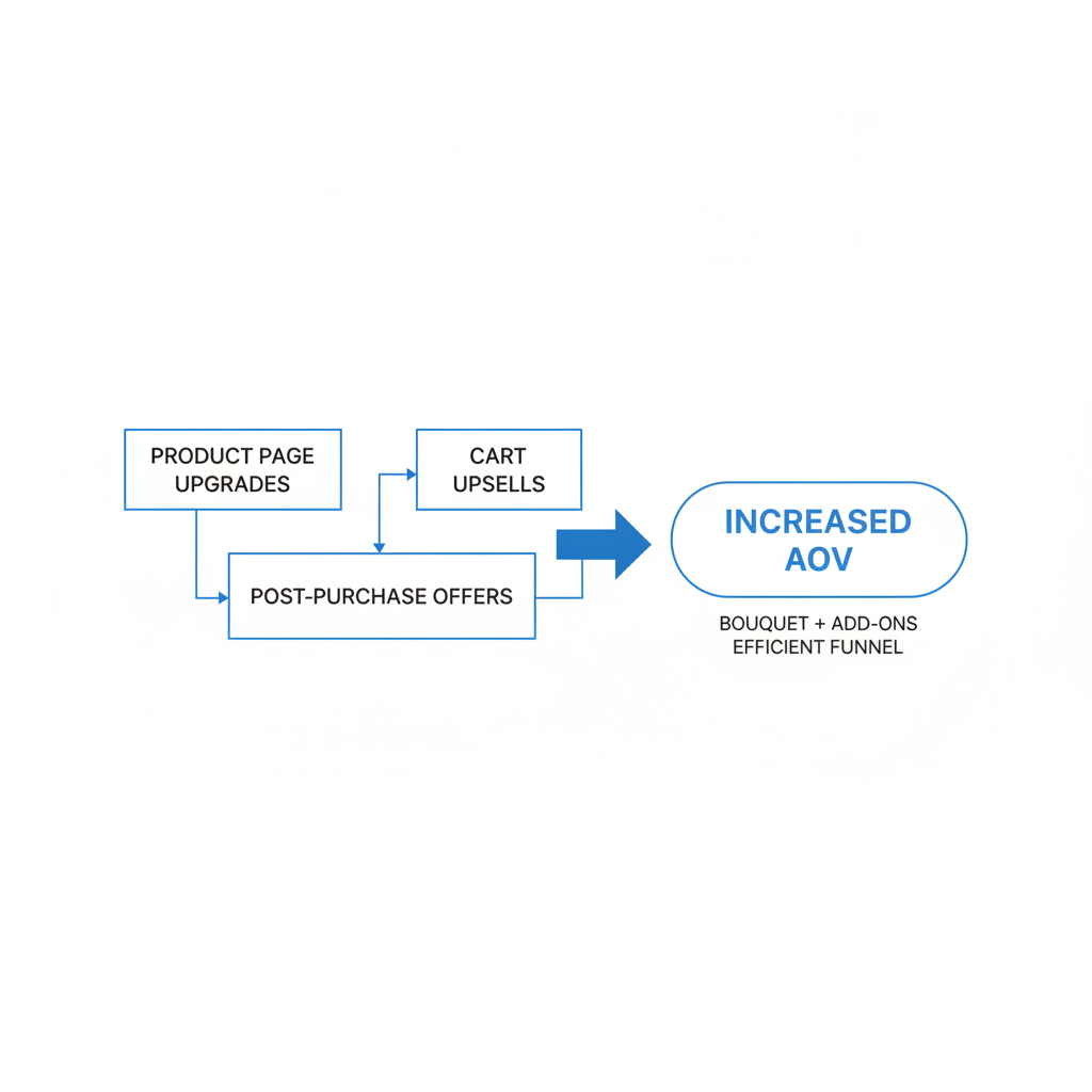 What is the best way to increase average order value for a florist?