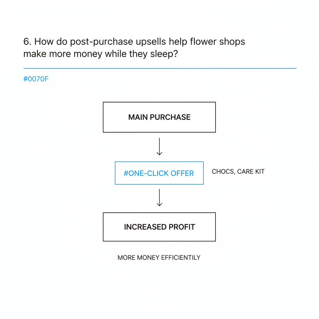 6. How do post-purchase upsells help flower shops make more money while they sleep?