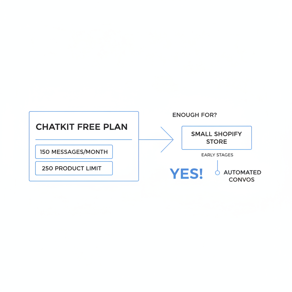 Is Chatkit's free plan enough for a small Shopify store?