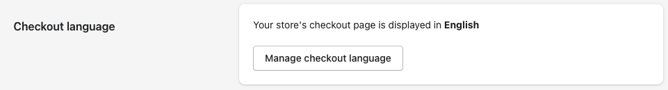 lingua del checkout