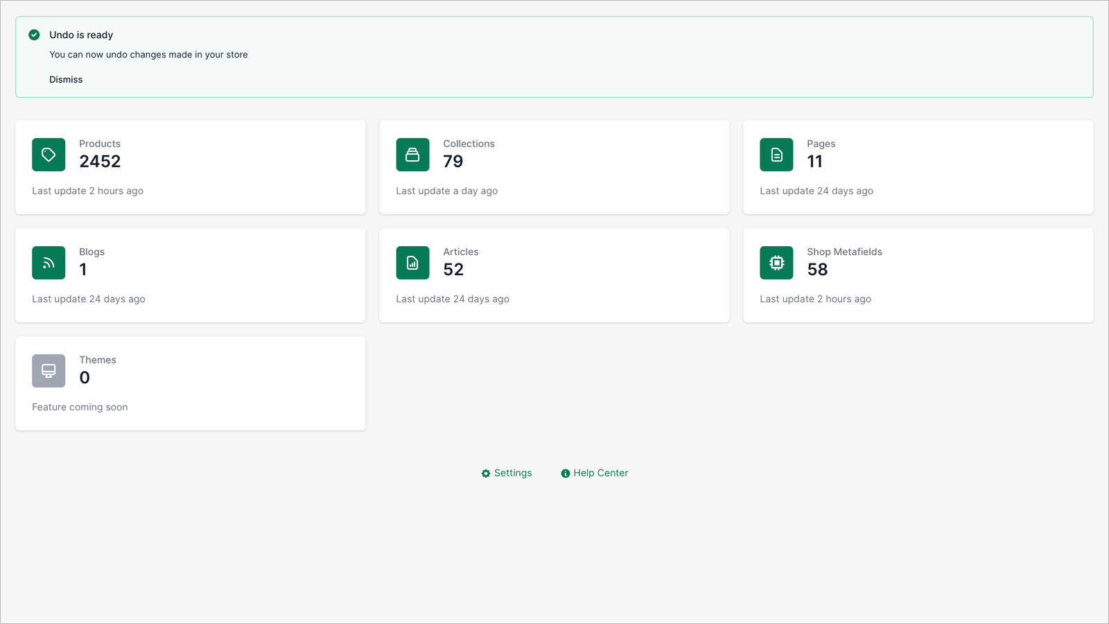 Undo App Shopify Liquid Template