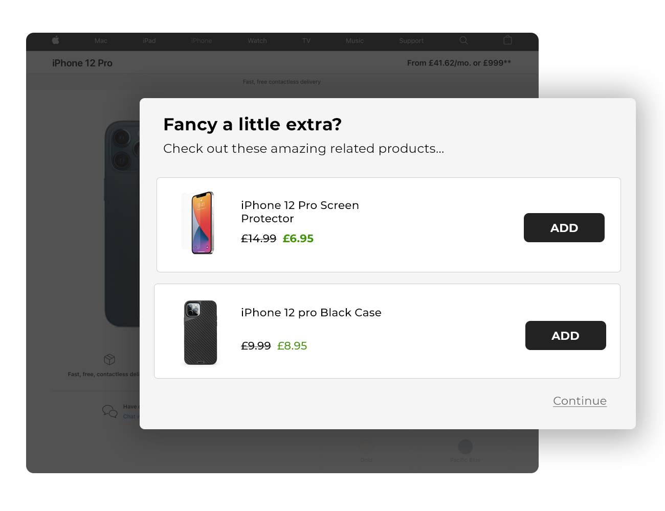 upsell on Shopify