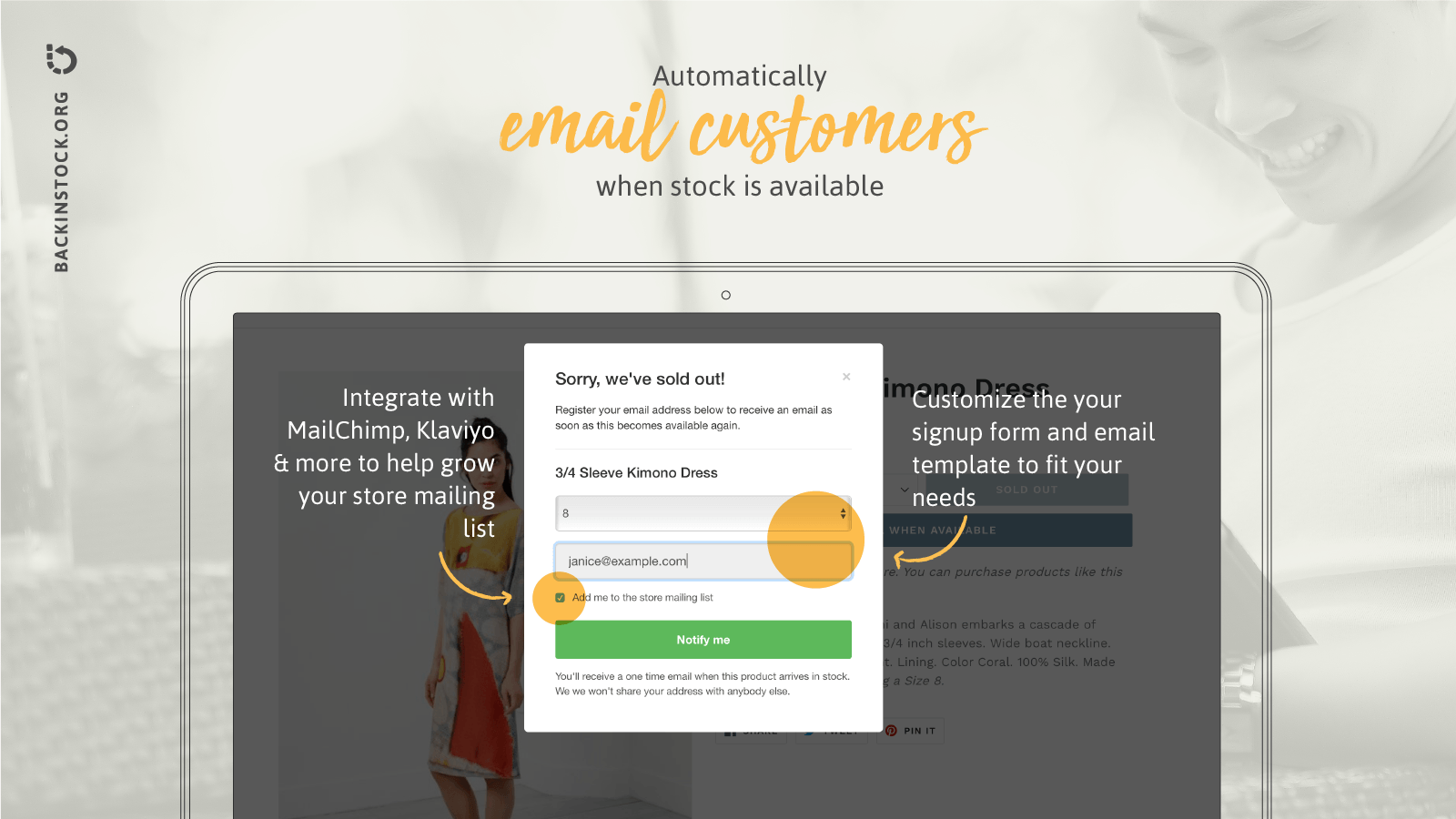 Notify customers