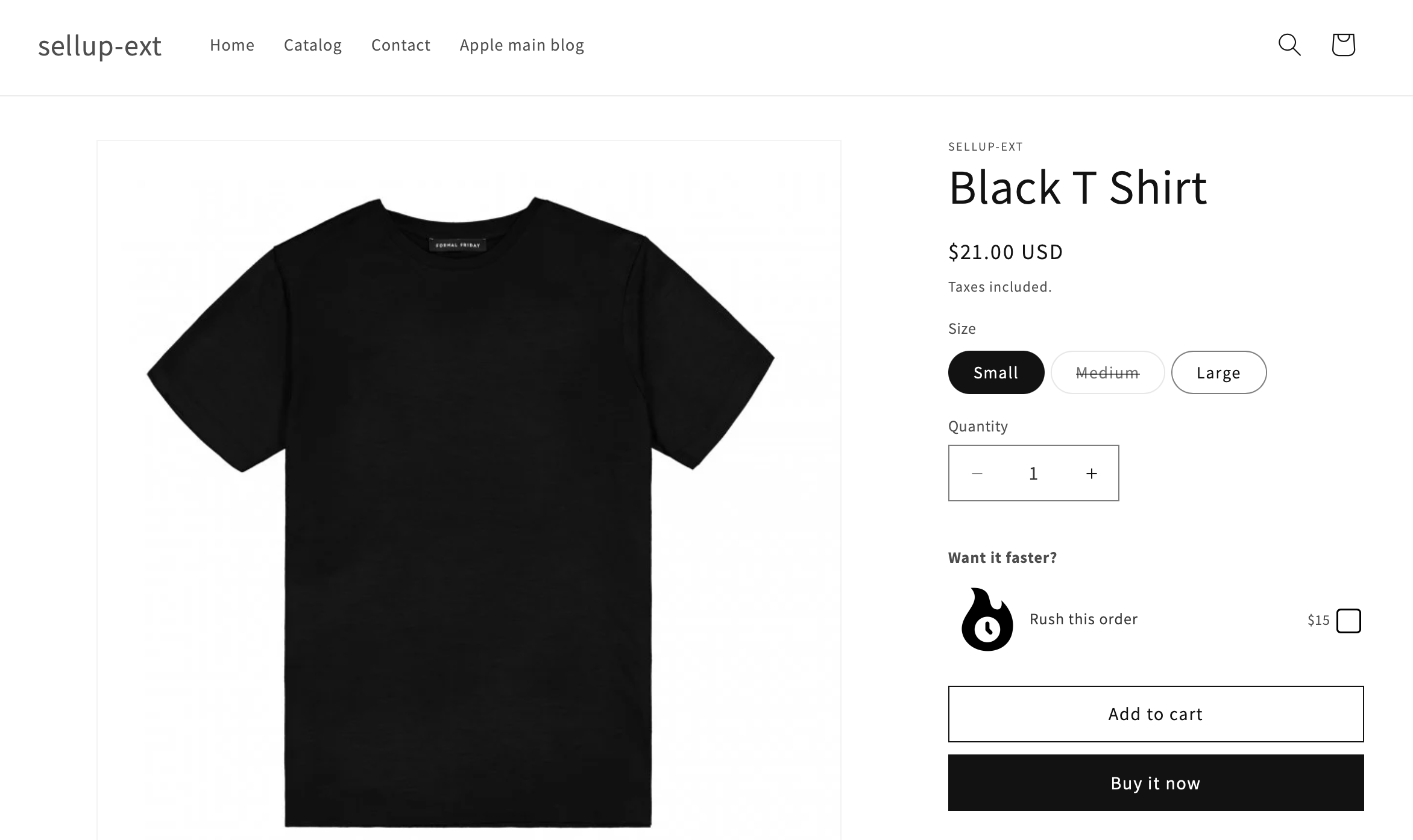 rush order shopify
