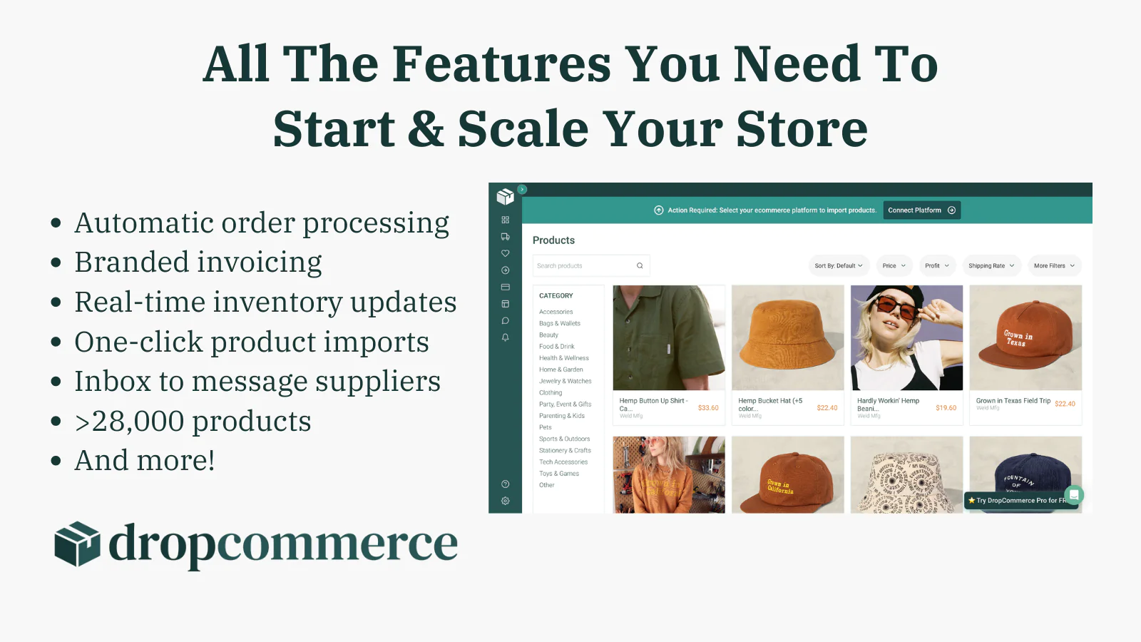 DropCommerce - new Shopify stores