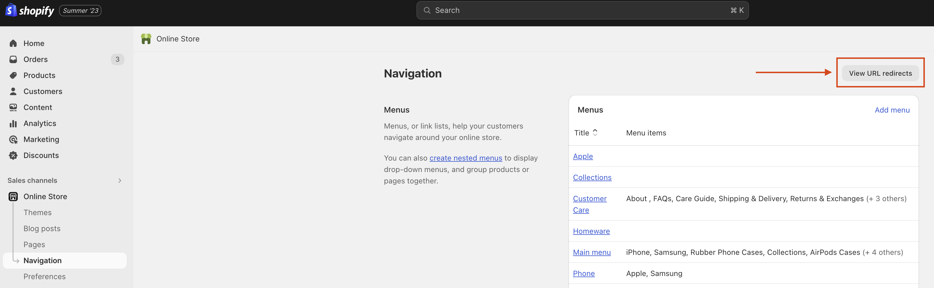 redireccion de URLs personalizadas