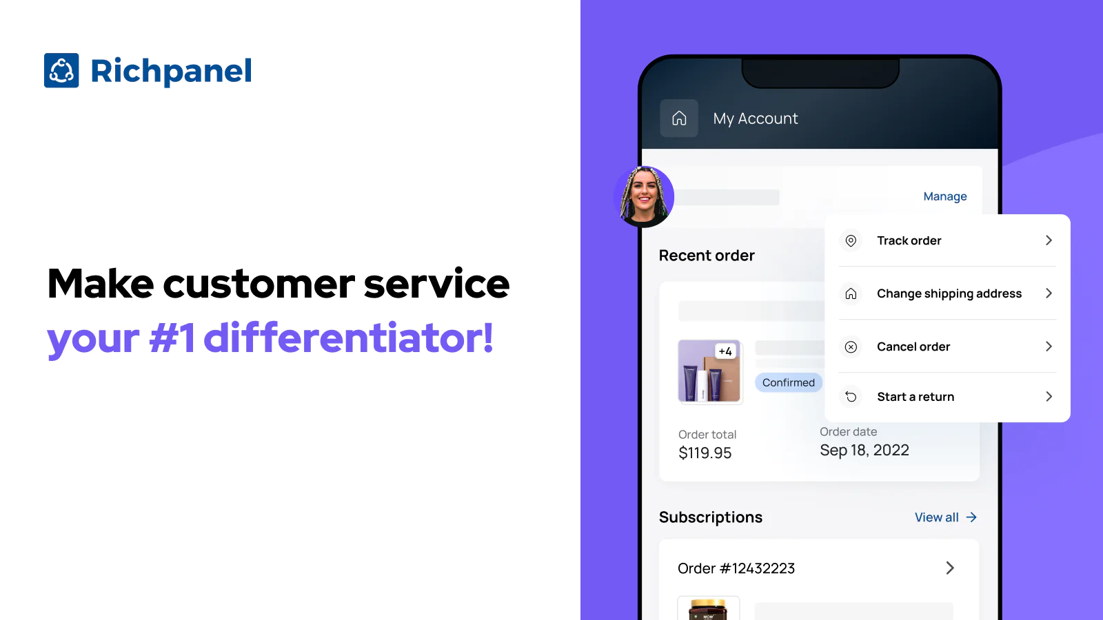 rich panel customer service app