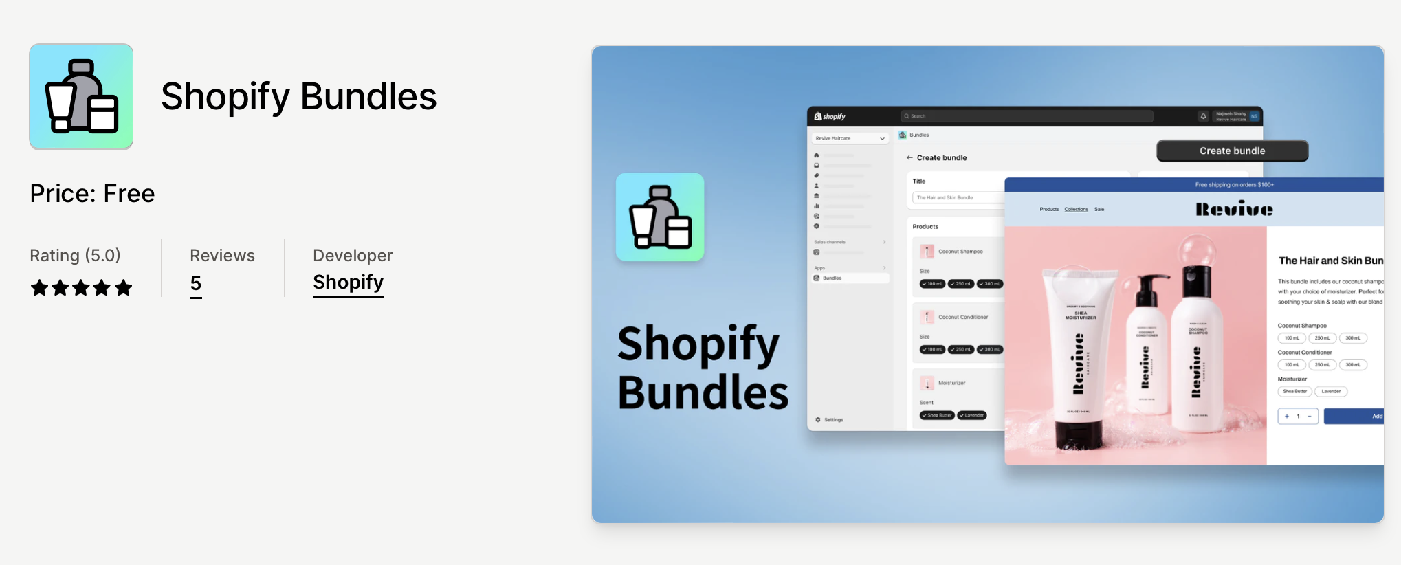 Shopify bundles native