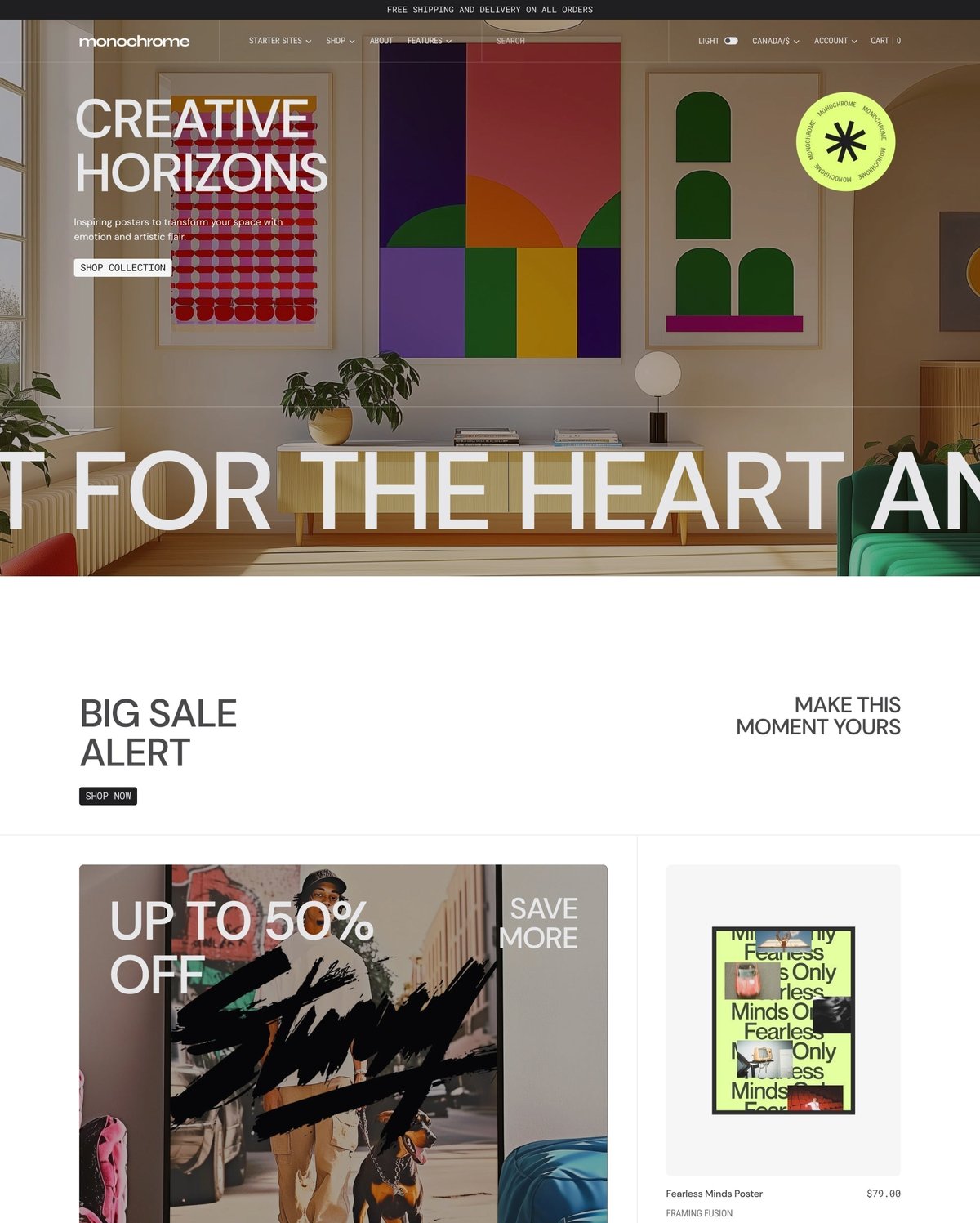 Monochrome Shopify Theme