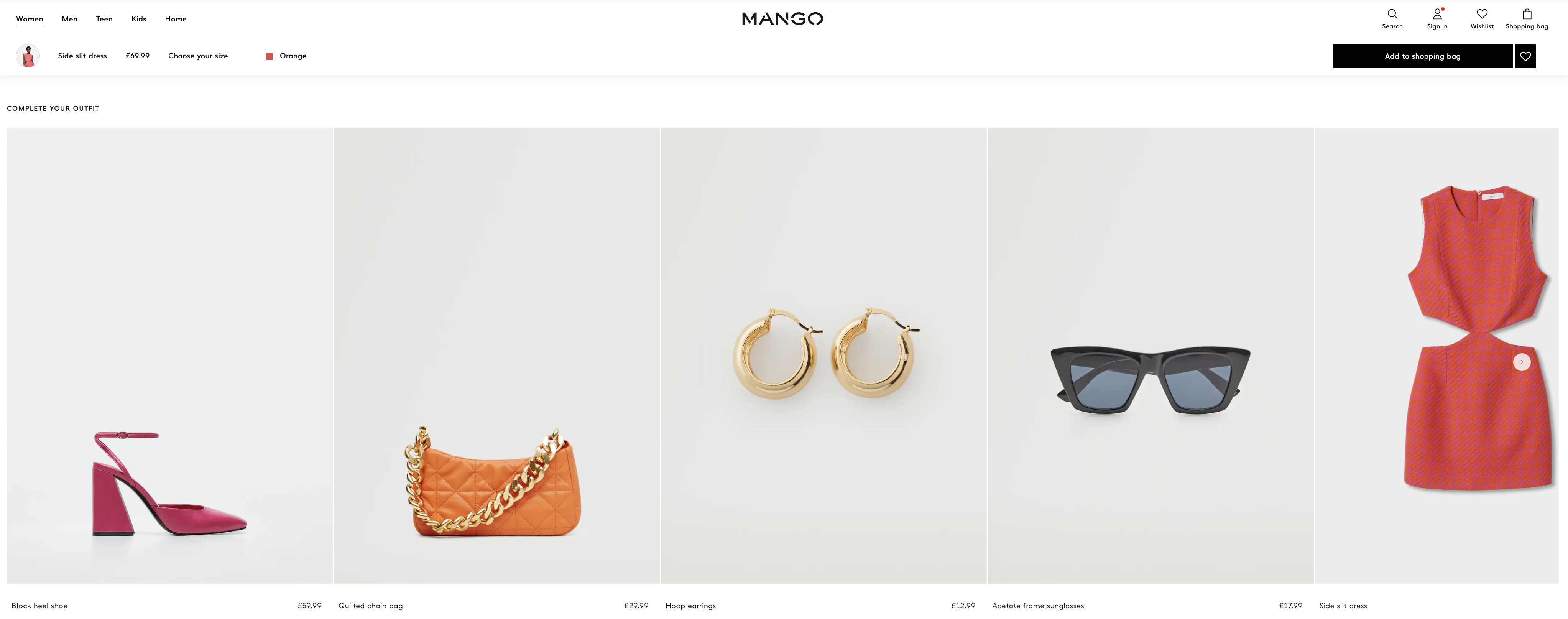 Mango shop the look